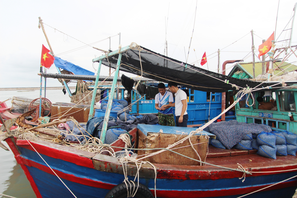 Huyện Hải Hà bắt giữ 03 tàu cá vi phạm khai thác IUU theo quy định.