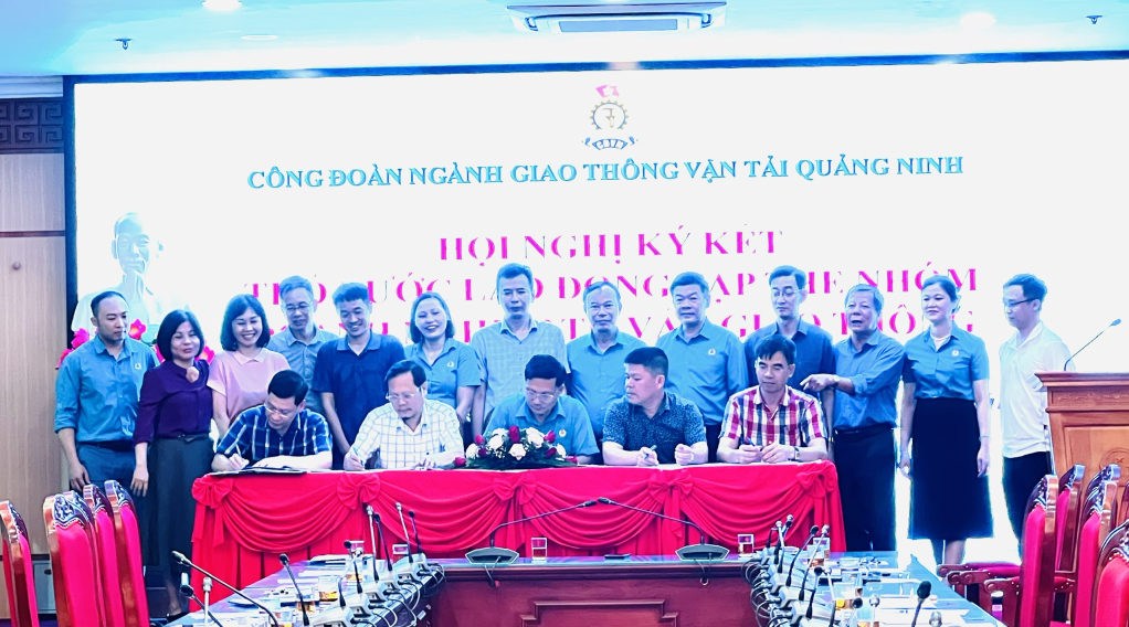 Công đoàn ngành GTVT tổ chức ký kết thỏa ước lao động tập thể nhóm. 
