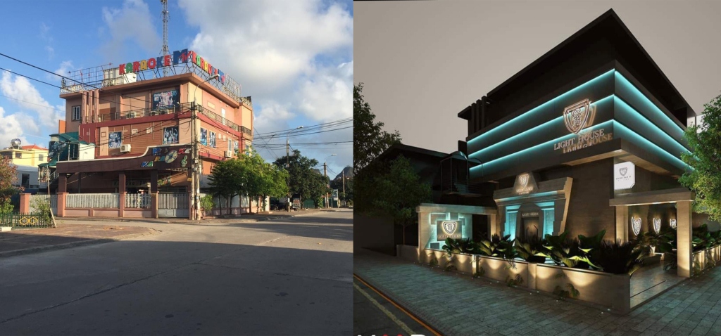 Cơ sở kinh doanh karaoke MTV cũ tại TP Cẩm Phả, Quảng Ninh được sửa chữa thành cơ sở Lighthouse Lounge.