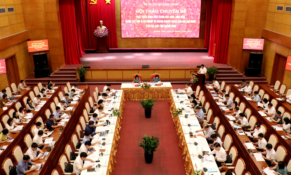 Hội thảo về phát triển đảng viên trong học sinh, sinh viên, đơn vị sự nghiệp và doanh nghiệp ngoài Nhà nước