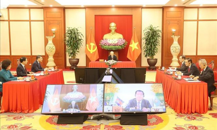 Tổng Bí thư Nguyễn Phú Trọng điện đàm với Chủ tịch Đảng Nhân dân Campuchia, Thủ tướng Chính phủ Campuchia