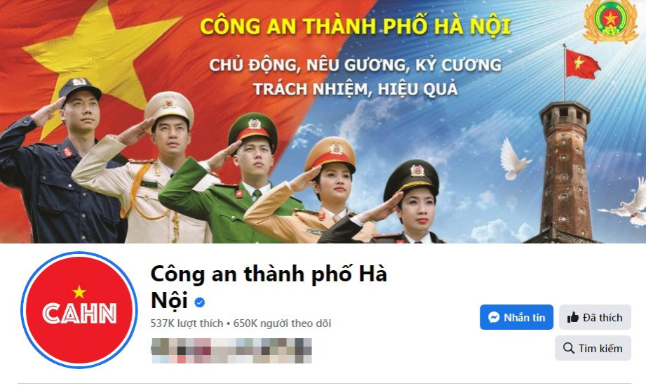 Điều tra vụ hình ảnh nhạy cảm xuất hiện trên Fanpage Công an Hà Nội