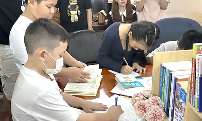 Reading area opened for children during summertime