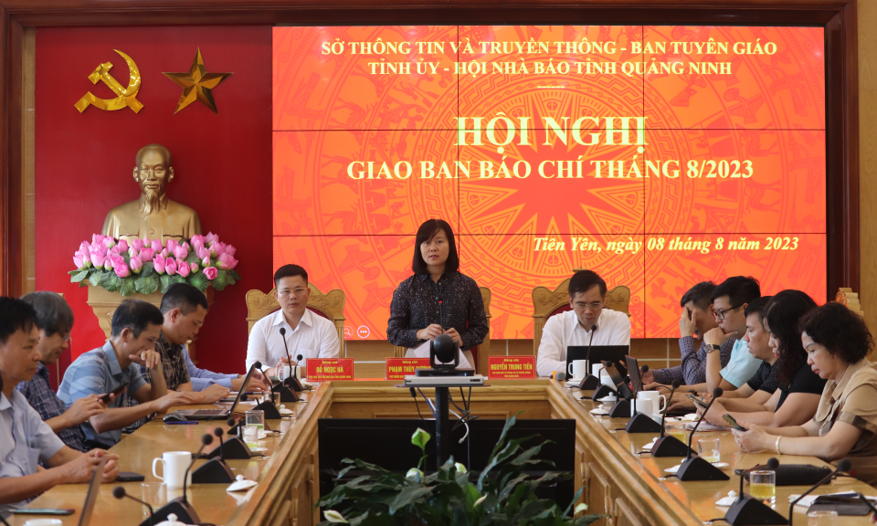Hội nghị giao ban báo chí tháng 8/2023