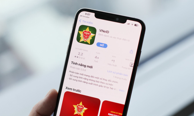 VNeID đã hoạt động trên iOS 17