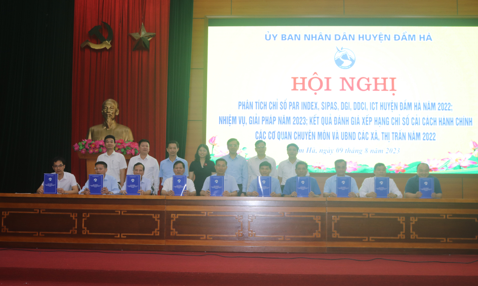 Đầm Hà: Hội nghị phân tích các Chỉ số PAR INDEX, SIPAS, DGI, ICT, DDCI cấp huyện năm 2022