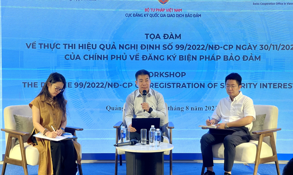 Tọa đàm thực thi hiệu quả Nghị định số 99/2022/NĐ-CP về đăng ký biện pháp bảo đảm