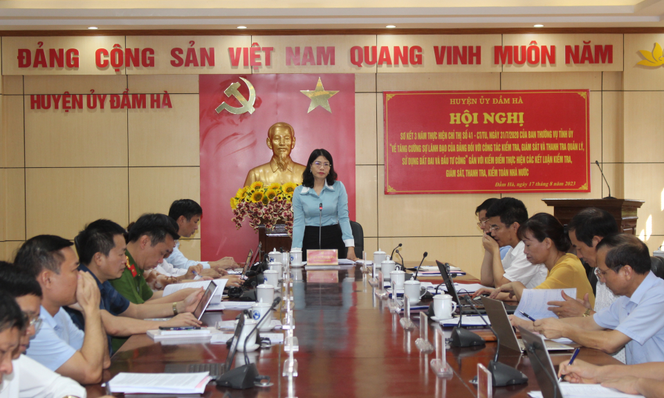 Đầm Hà: Sơ kết 3 năm thực hiện Chỉ thị số 41-CT/TU của Ban Thường vụ Tỉnh ủy