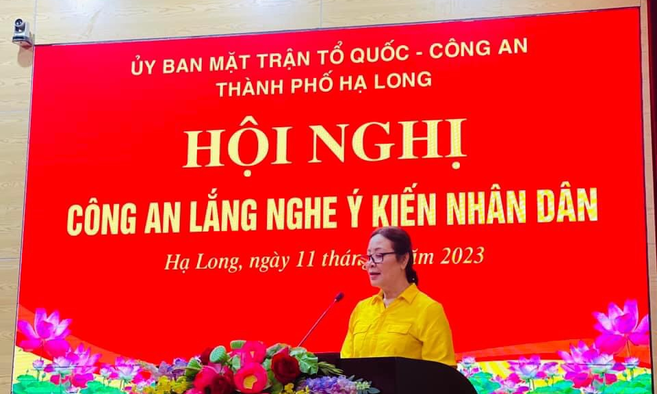 Công an TP Hạ Long: Tiếp nhận gần 400 ý kiến của người dân qua hội nghị “Công an lắng nghe ý kiến nhân dân” năm 2023