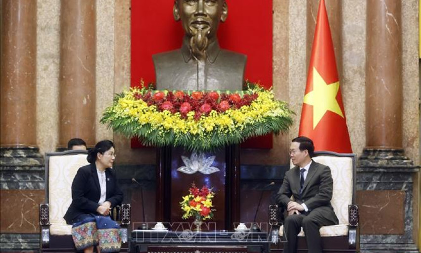 Chủ tịch nước Võ Văn Thưởng tiếp Chánh án Tòa án nhân dân tối cao Lào