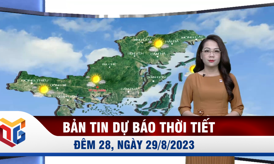 Bản tin dự báo thời tiết đêm 28, ngày 29/8/2023