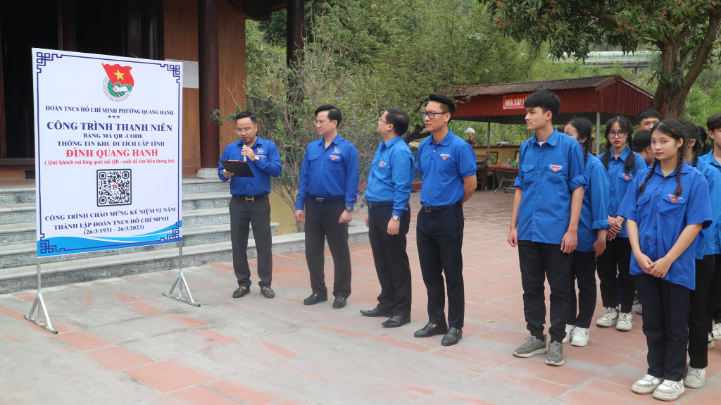 Công trình thanh niên gắn mã QR code tại di tích Đình Quang Hanh (TP Cẩm Phả)