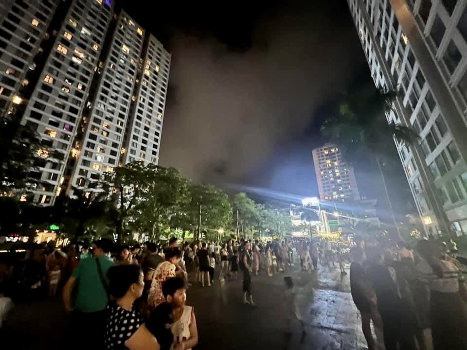 chung cư Green Bay garden (30 tầng), phường Hùng Thắng, TP Hạ Long, đã xảy ra một sự cố cháy.