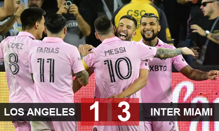 Kết quả Los Angeles FC 1-3 Inter Miami: Messi lại sắm vai kiến tạo, Inter Miami đánh bại đội ĐKVĐ