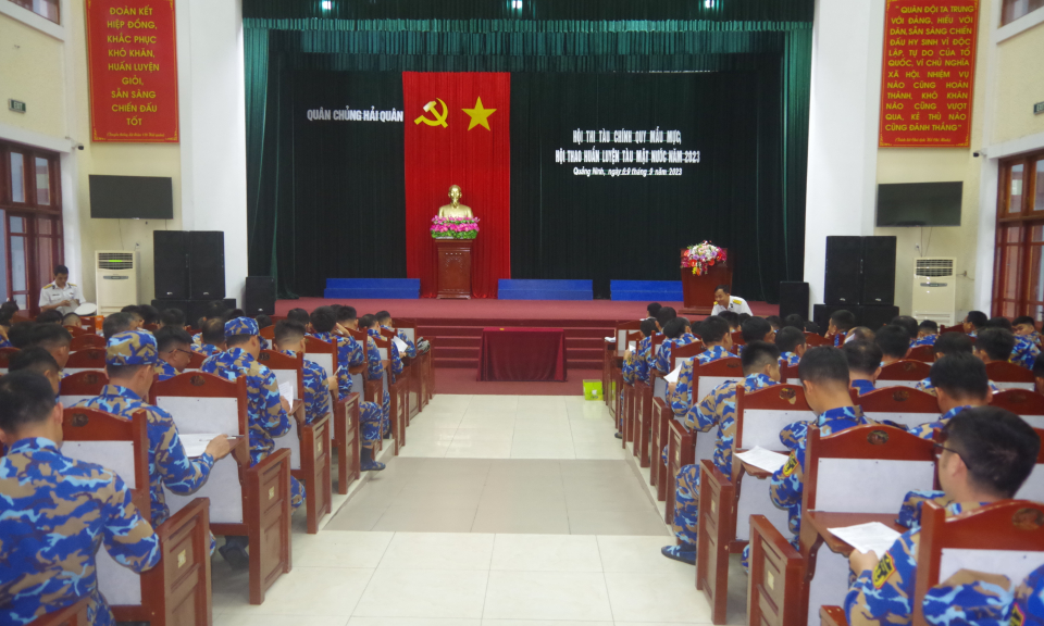 Hội thi tàu chính quy mẫu mực, hội thao huấn luyện tàu mặt nước năm 2023