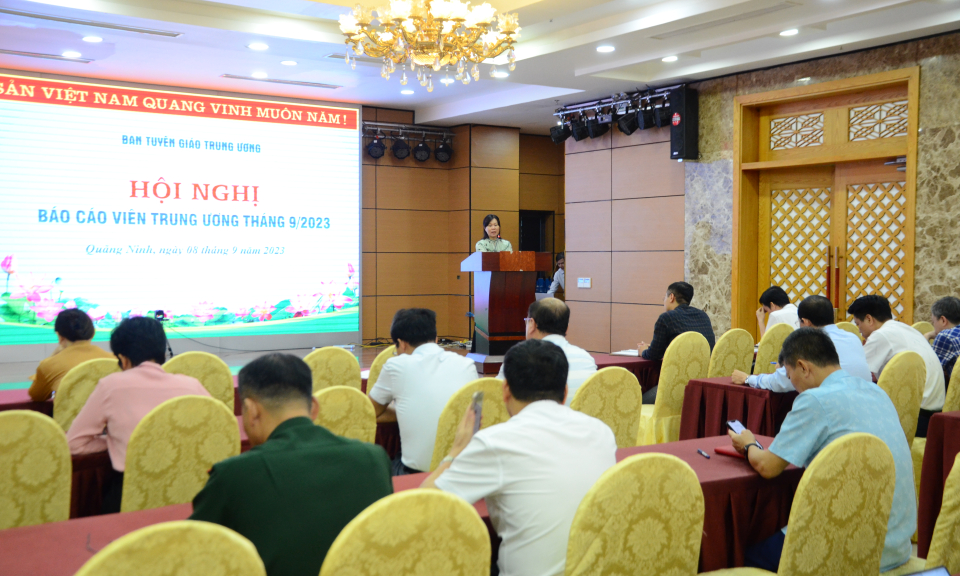 Hội nghị báo cáo viên trung ương tháng 9/2023
