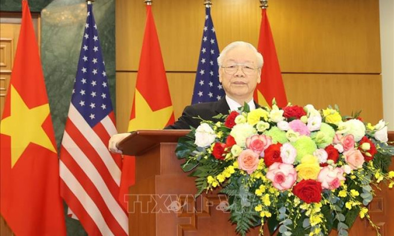 Phát biểu của Tổng Bí thư Nguyễn Phú Trọng với báo chí sau Hội đàm với Tổng thống Hoa Kỳ Joe Biden