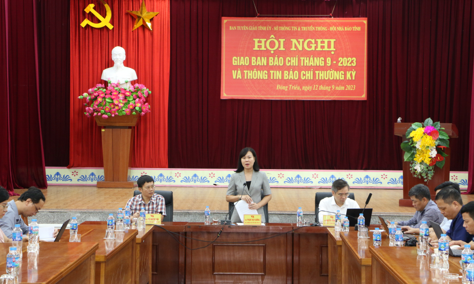 Hội nghị giao ban báo chí tháng 9/2023