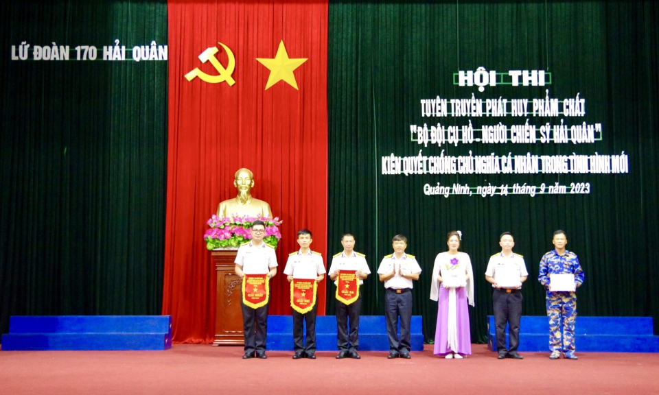 Lữ đoàn 170: Tổ chức Hội thi tuyên truyền về phát huy phẩm chất “Bộ đội Cụ Hồ  - Người chiến sỹ Hải quân”