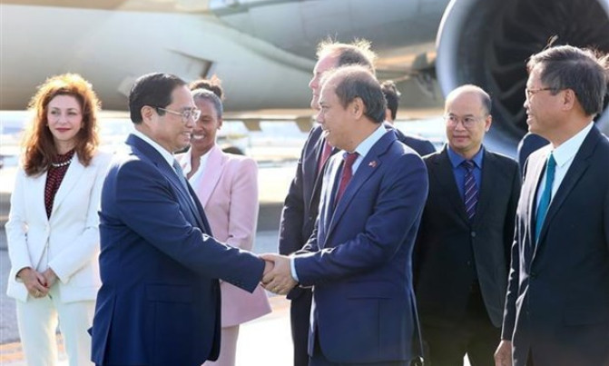 Prime Minister Pham Minh Chinh arrives in US