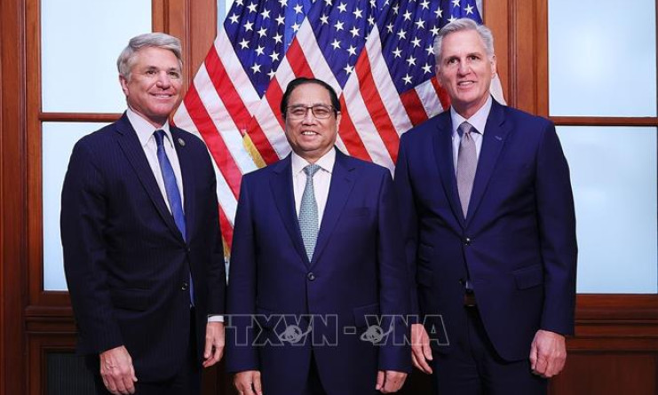 Thủ tướng Phạm Minh Chính gặp Chủ tịch Hạ viện Hoa Kỳ