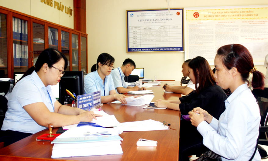 Chưa nâng mức hỗ trợ cho cán bộ, công chức làm việc tại bộ phận tiếp nhận và trả kết quả cấp xã