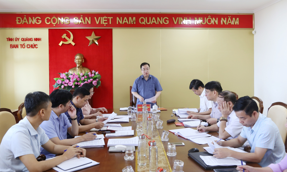Phó Bí thư Tỉnh ủy Đặng Xuân Phương làm việc với Ban Tổ chức Tỉnh ủy