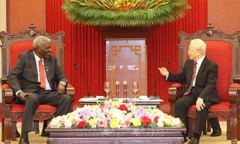 Tổng Bí thư Nguyễn Phú Trọng tiếp Đoàn đại biểu cấp cao Đảng, Nhà nước Cuba
