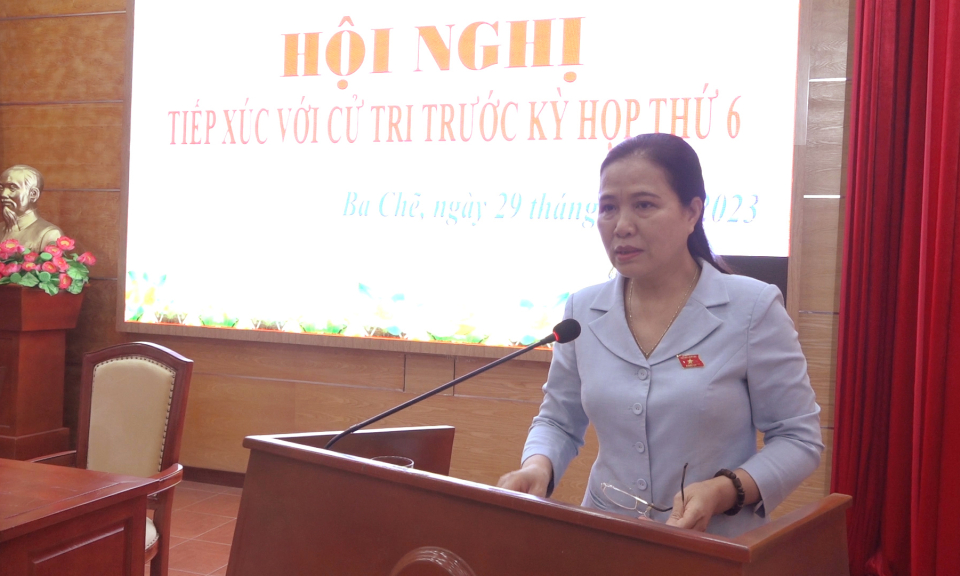 Đại biểu Quốc hội tỉnh tiếp xúc cử tri huyện Ba Chẽ trước Kỳ họp thứ 6, Quốc hội khóa XV