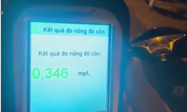 Một Phó Chi cục Thi hành án Dân sự ở TPHCM vi phạm nồng độ cồn