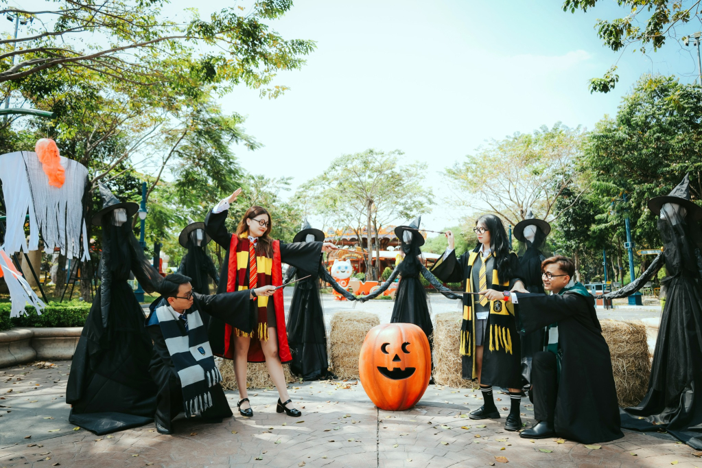 The space at Dragon Park, part of Sun World Ha Long Amusement Complex, is uniquely designed to welcome Halloween.