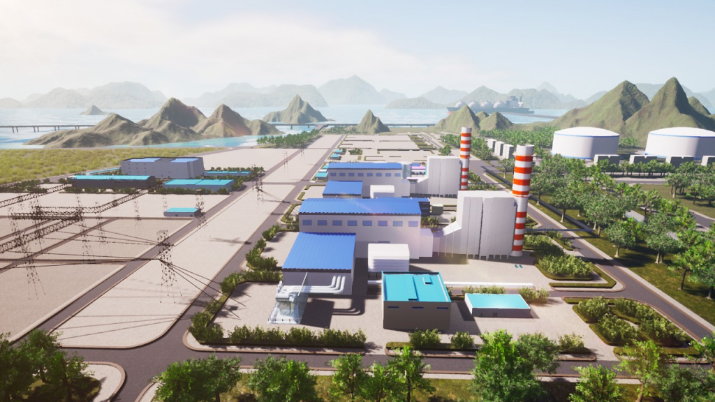 Phối cảnh của Nhà máy điện khí LNG Quảng Ninh.
