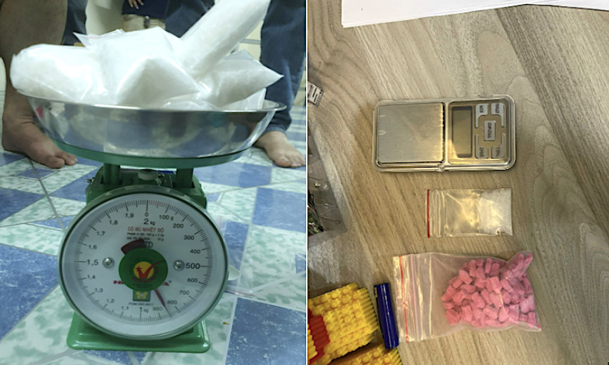 Bắt Hải “mặt rỗ” cùng đàn em, thu giữ gần 1kg ma tuý