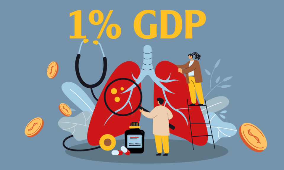 1% GDP - là chi phí điều trị 5 nhóm bệnh do thuốc lá gây ra ở Việt Nam hiện nay