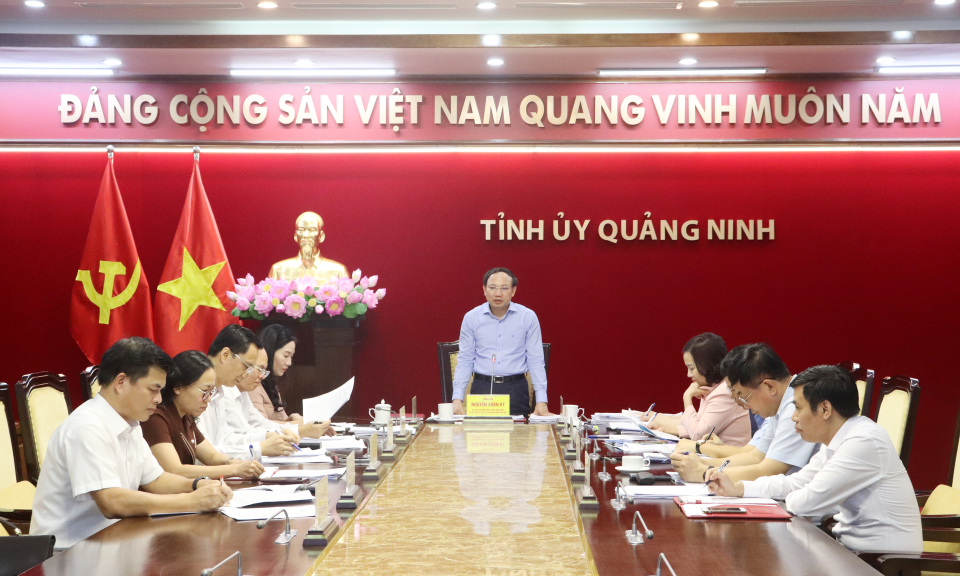 Thường trực Tỉnh ủy cho ý kiến về công tác chuẩn bị tổng kết Nghị quyết 11-NQ/TU