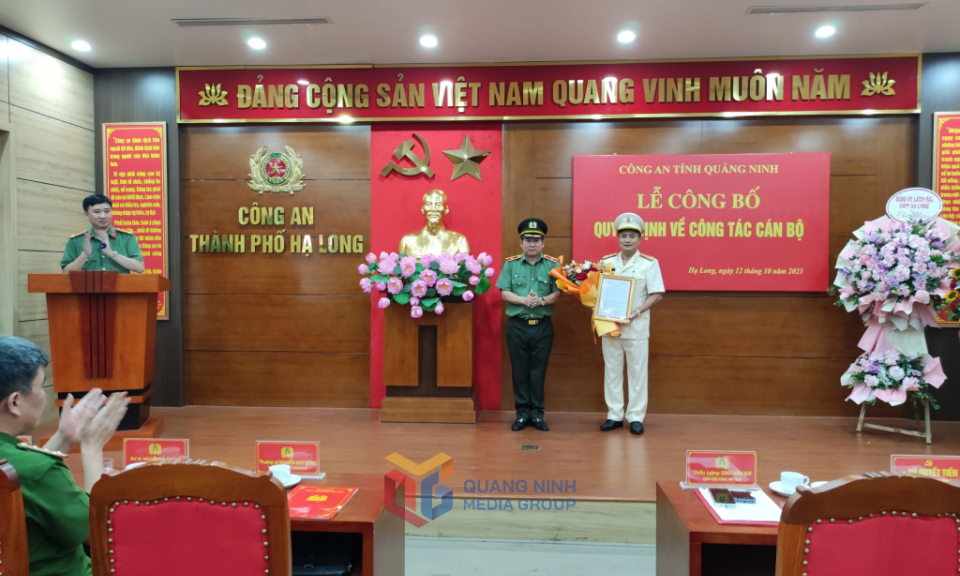 Bổ nhiệm Thượng tá Nguyễn Duy Dũng giữ chức vụ Trưởng Công an TP Hạ Long