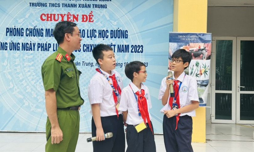 Hơn 1.800 học sinh được tập huấn kỹ năng về phòng chống ma túy và bắt nạt học đường