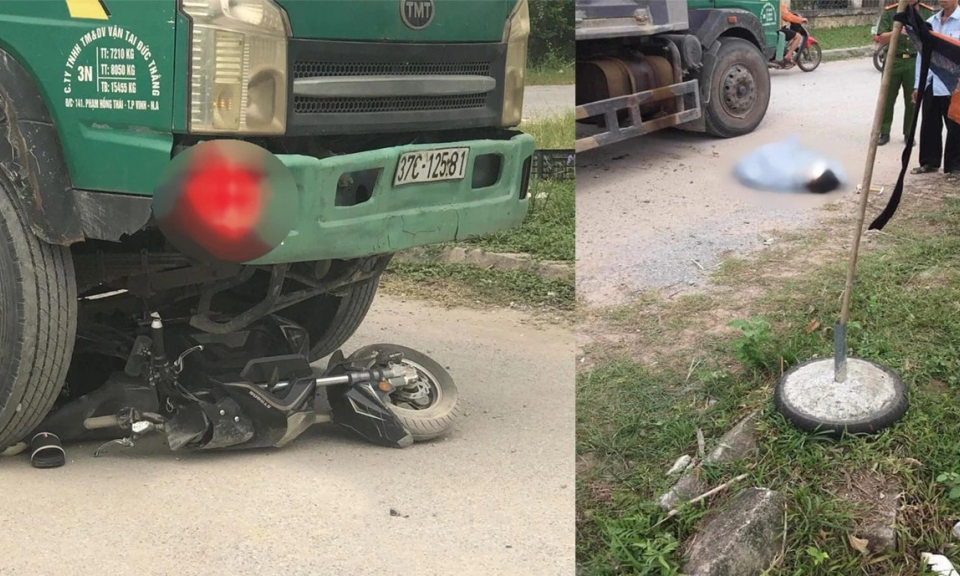 Hưng Yên: Va chạm với xe tải tại ngã ba, nam sinh lớp 9 tử vong