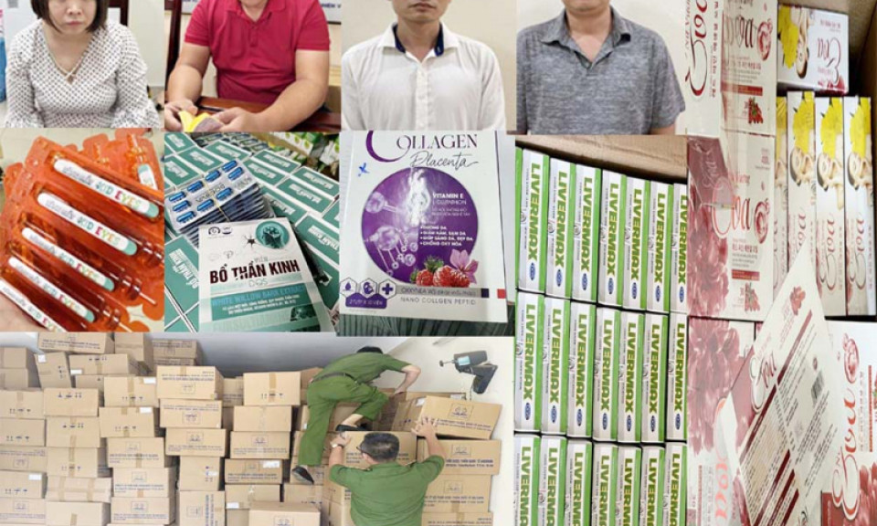 Ba giám đốc "bắt tay" sản xuất, buôn bán thực phẩm chức năng giả