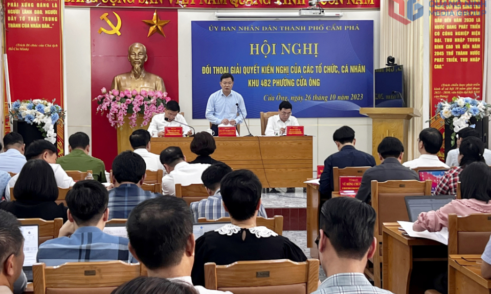 Cẩm Phả đối thoại giải quyết kiến nghị của nhân dân khu 4B2, phường Cửa Ông