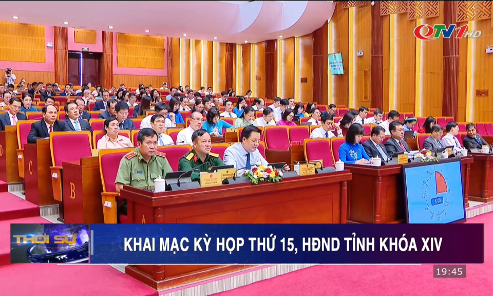 Khai mạc kỳ họp thứ 15 HĐND tỉnh khóa XIV