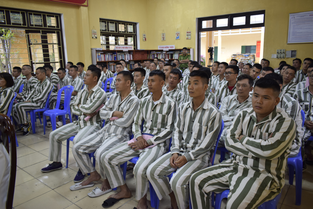 Chương trình thu hút sự tham gia của đông đảo phạm nhân chấp hành án tại Trại tạm giam Công an tỉnh.