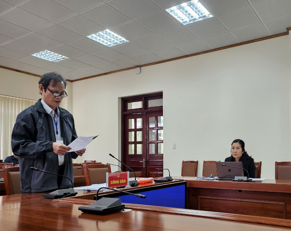 Ông Trương Văn Kim, trú tại phường Cẩm Thành, TP Cẩm Phả nêu kiến nghị đề xuất.