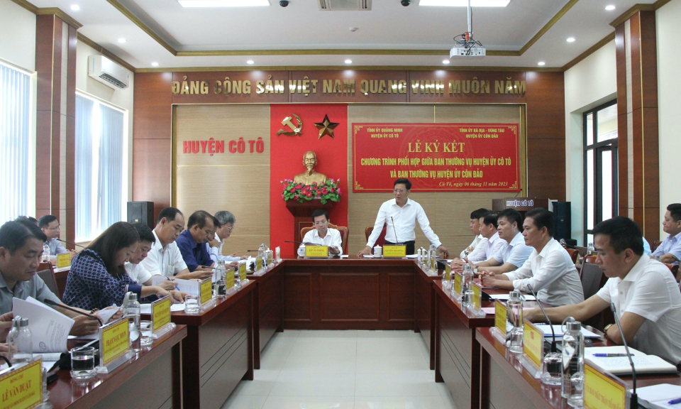 Huyện Cô Tô và huyện Côn Đảo ký kết phối hợp công tác