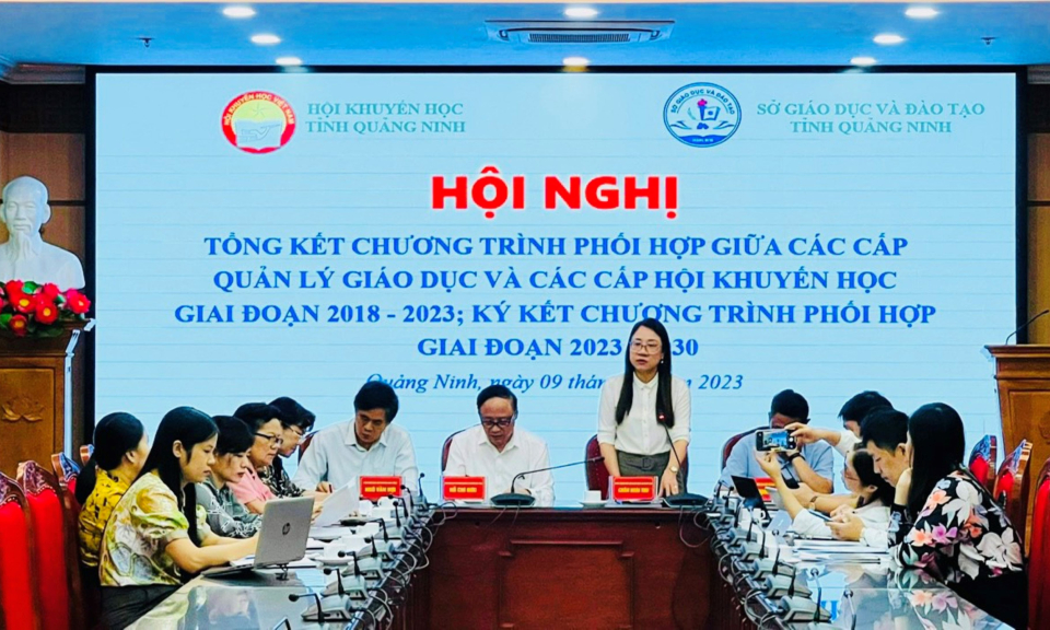 Sở GD-ĐT và Hội Khuyến học tỉnh ký kết chương trình phối hợp giai đoạn 2023-2030