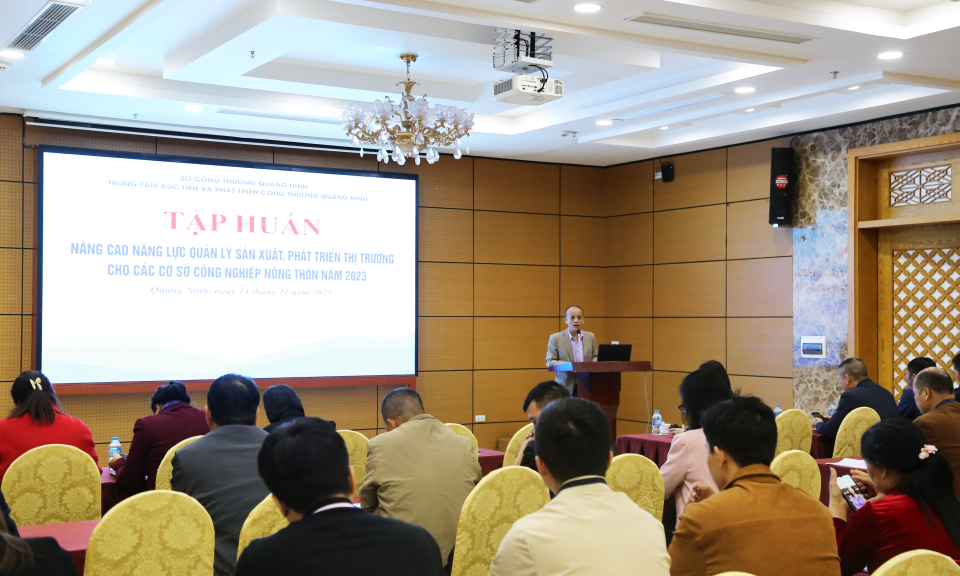 Tập huấn nâng cao năng lực Quản lý sản xuất, phát triển thị trường cho các cơ sở công nghiệp nông thôn