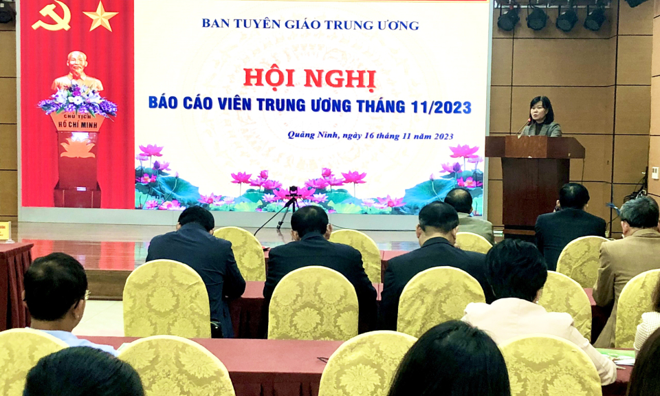 Hội nghị báo cáo viên Trung ương tháng 11/2023