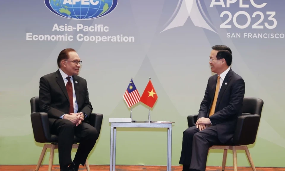 Chủ tịch nước Võ Văn Thưởng tiếp Thủ tướng Malaysia Anwar Ibrahim