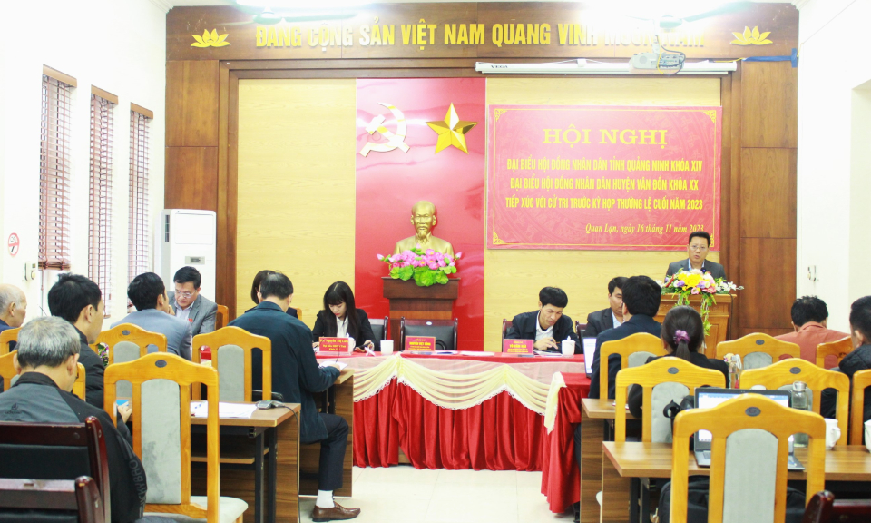 Đại biểu HĐND tỉnh tiếp xúc cử tri trước Kỳ họp thường lệ cuối năm 2023