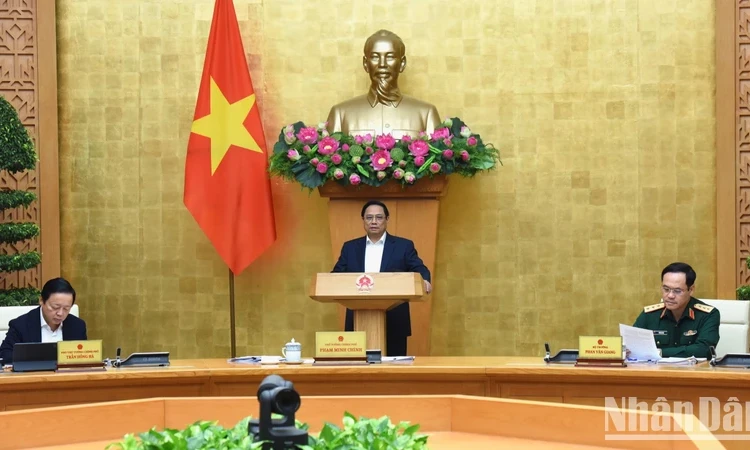 Thủ tướng Phạm Minh Chính chủ trì phiên họp Chính phủ chuyên đề pháp luật tháng 11